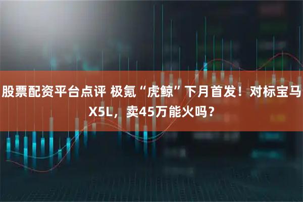 股票配资平台点评 极氪“虎鲸”下月首发！对标宝马X5L，卖45万能火吗？